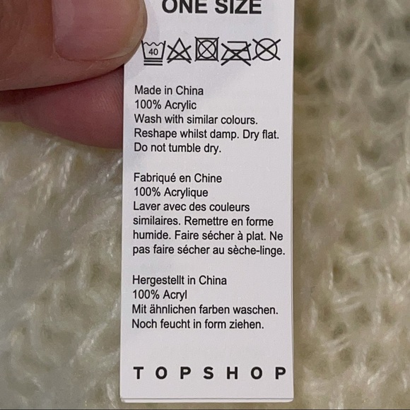 NEW Topshop Chunky Knit Scarf Gray Lime Ivory - Picture 7 of 12